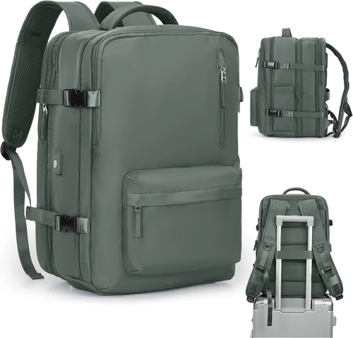 Miniatura 28 de VGCUB - Mochila grande para viaje, trabajo, negocios, mochila para laptop aprobada como equipaje de mano para vuelos, unisex, Negro -, Grande, Large