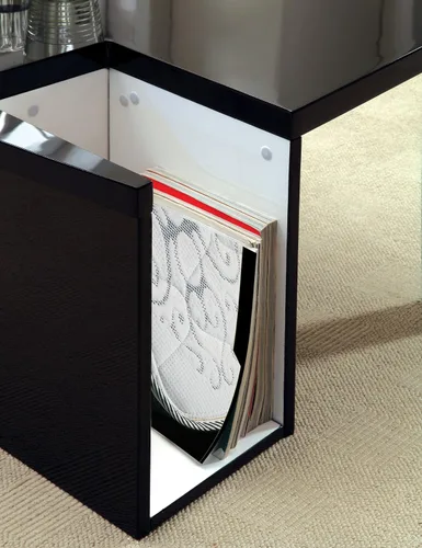 Miniatura 4 de Furniture of America Leblanc - Mesa de centro, color negro y blanco