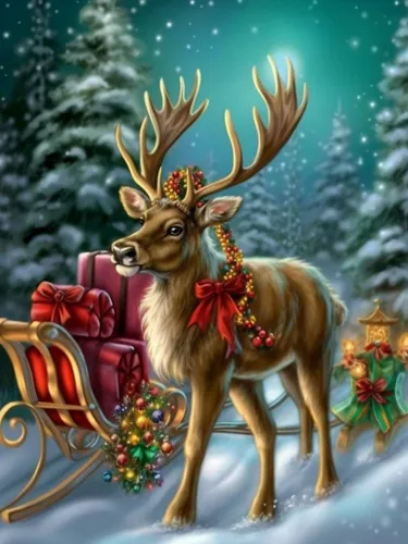 Miniatura 8 de VAIIEYO Kits de arte de diamantes para adultos, Papá Noel, kit de arte de diamantes 5D para principiantes, Navidad, pintura de bricolaje