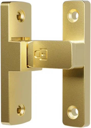 Miniatura 8 de Cerradura de Pestillo Abatible de Servicio Pesado 90/180 Grados Deslizante/Oscilante Cerradura de Pestillo de Puerta para Portón Granero Garaje Negro