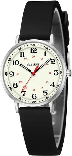 Miniatura 9 de Szaikyri Relojes de enfermera para mujeres, profesionales médicos, estudiantes con esfera de hora militar luminosa y fácil de leer, reloj deportivo