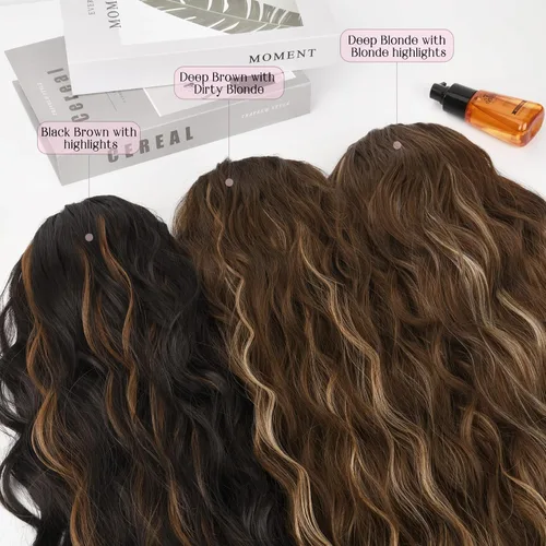 Miniatura 4 de HOOJIH Extensión de cola de caballo, extensiones de cabello con cordón para cola de caballo de 26 pulgadas de largo, pelo rizado y ondulado natural