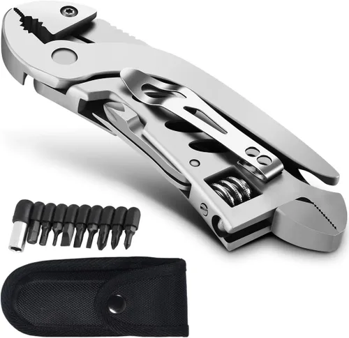 Llave multiherramienta con 7 herramientas/alicates/cortador de alambre/destornillador plano/destornillador Phillips/herramienta portátil plegable