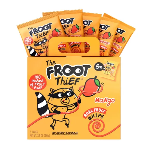 Miniatura 13 de THE FROOT Thief Golosinas de fruta real, sin frutos secos, perfectas para almuerzos escolares, bolsas individuales para niños, manzana, paquete de 5