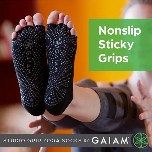 Miniatura 2 de Gaiam Grippy Studio Yoga Socks for Extra Grip in Standard or Hot Yoga