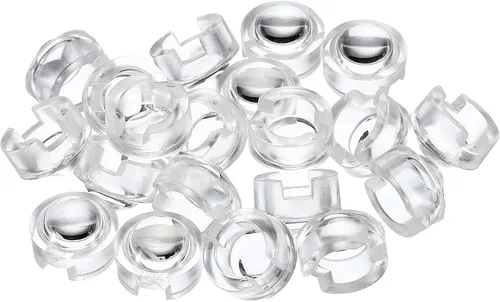 Miniatura 7 de PATIKIL Lente convexa LED de 0.512 in, paquete de 20 lentes de condensador óptico convexo de ángulo de haz de 15 grados para cámaras infrarrojas