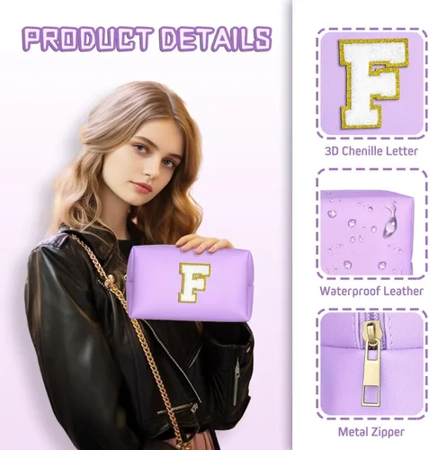 Miniatura 4 de TOPEAST - Bolso de maquillaje para mujer, Púrpura, K