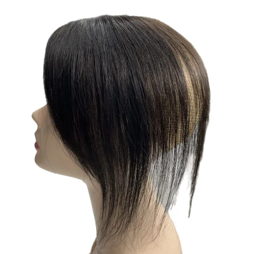 Miniatura 7 de Anemone Extensiones de cabello humano de encaje tejido a mano con clip en extensiones naturales brasileñas para mujer, cubierta recta para pérdida