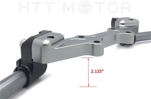 Miniatura 5 de HB-YMT07-A- Nuevo juego de manillar de placa adaptador de clip compatible con MT-07 FZ-07 2014-2017 gris