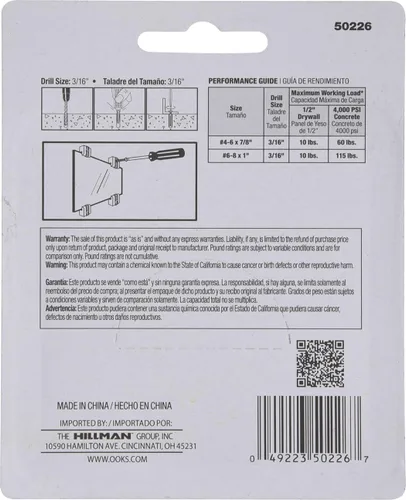 Miniatura 7 de OOK 534016 - Soportes ajustables de plástico para espejos de 1/4 de pulgada y 20 libras, paquete de 4