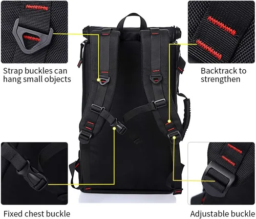Miniatura 4 de Mochila de viaje para senderismo KAKA, para bolsa de dormir, exteriores, campamento y multipropósito N. 2020.