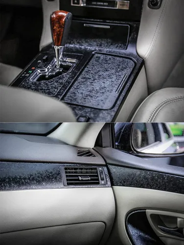 Miniatura 4 de LZLRUN Rollo de Vinilo Negro de Fibra de Carbono Mate Forjado con Liberación de Aire, Lámina Adhesiva, Película para Calcomanía DIY de Automóvil