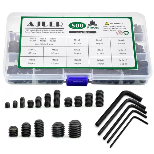 Miniatura 8 de 360PCS Tornillo de cabeza Allen hexagonal M2.5/M3/M4/M5/M6/M8