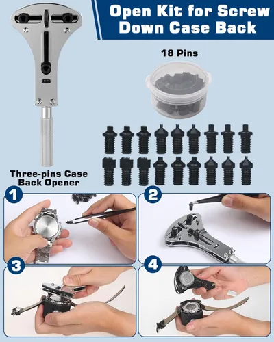 Miniatura 2 de Vastar Watch Repair Kit Watch Repair Tools Professional Spring Bar Tool Set Watch Band Link Pin Tool Set with Carrying Case