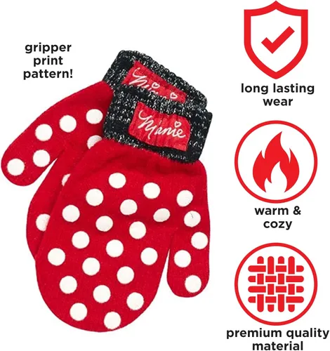 Miniatura 3 de Disney Conjunto de gorro y guantes de invierno de Minnie Mouse para niñas niñasniñas