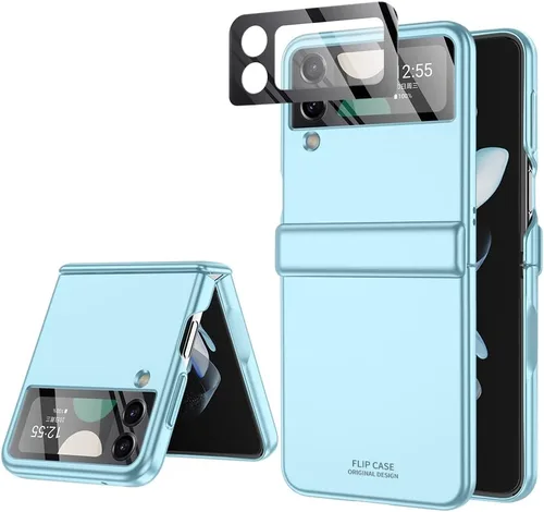 Miniatura 8 de Funda para Samsung Z Flip 4: [Protección completa de bisagra] Funda delgada para teléfono con protección de pantalla incorporada, protección
