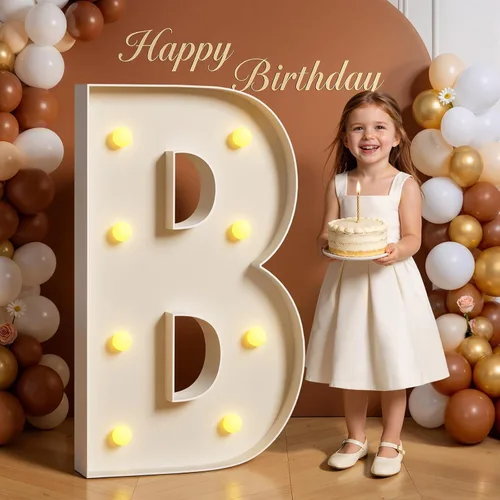 Miniatura 52 de Números de marquesina de 4 pies de alto, 4 pies de alto, números grandes iluminados 0 para 30, 40, 50, 60, decoración de fiesta de cumpleaños