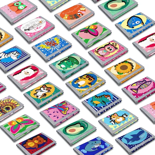 Miniatura 7 de TATAANTY Billetera para niños y niñas de 3 a 16 años, billeteras plegables con bolsillo para monedas con cremallera para niños pequeños, Car4, Coche