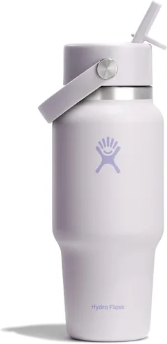 Miniatura 18 de Hydro Flask Botella de agua de viaje – Acero inoxidable aislado – Tapa ancha con pitillo, antiderrames, a prueba de fugas en 24 oz Trillium Pink