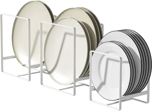 Miniatura 12 de 2 Organizadores Portaplatos Grandes 2 Organizadores Portaplatos Pequeños Verticales para Gabinete Estantes para Secar Platos Organizadores de Platos