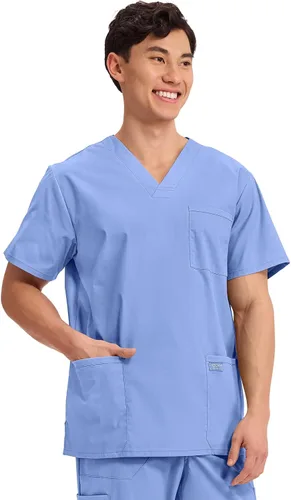 Miniatura 65 de Cherokee WW Professionals WW695 - Camisa de uniforme sanitario para hombre, con cuello en V