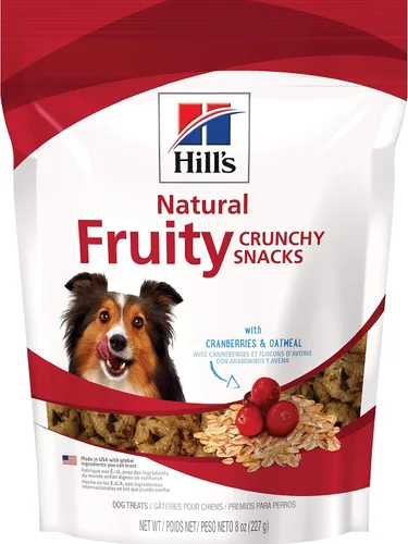 Miniatura 10 de Hill's Aperitivos crujientes naturales y frutales, todas las etapas de la vida, gran sabor, golosinas para perros, manzanas y avena, bolsa de 8 onzas