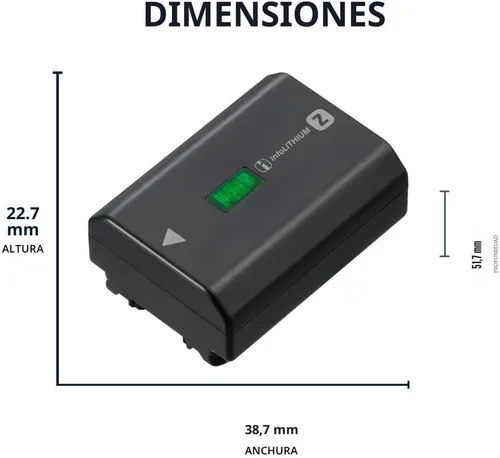 Miniatura 4 de Sony NPFZ100 Z-series - Batería recargable para cámaras digitales Alpha A7 III, A7R III, A9 color negro