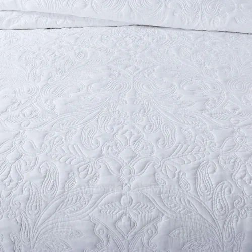 Miniatura 69 de HoneiLife - Juego de colcha de tamaño Queen, juego de ropa de cama de pana bordada de 3 piezas, colcha de lujo, ligera, cálida, para todas las Pana