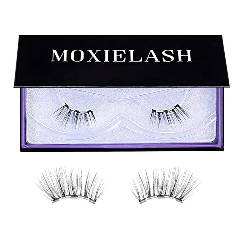 MoxieLash Pestañas magnéticas – Pestañas atrevidas | Pestañas magnéticas reutilizables, sin pegamento ni alcohol, Mid-Gam Wispy – Volumen 3D y rizo