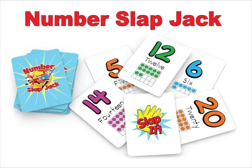 Miniatura 2 de Number Slap Jack un juego de cartas de matemáticas para niños de 4 años en adelante La manera fácil de aprender los números del 0 al 20 4 formas