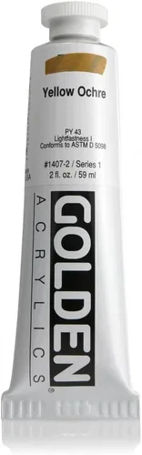 Miniatura 36 de Golden GLDNHB-13402 Pintura acrílica para cuerpo pesado, 2 onzas, Siena cruda Siena crudo