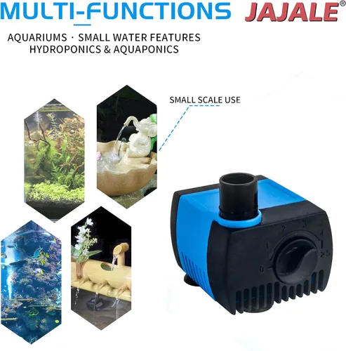 Miniatura 6 de Bomba de agua sumergible de 80 GPH - Acuarios, fuentes, hidroponía y bomba de estanque, elevación de 2.25 pies, 4.5 W Azul; 1 paquete