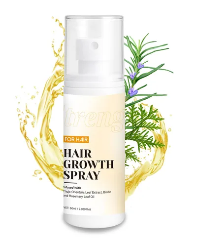Spray para el crecimiento del cabello, aceite en aerosol para el crecimiento del cabello, con Biota Orientalis, aceite de romero y biotina,