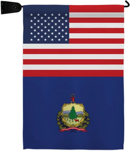 Miniatura 13 de US Vermont Garden Flag Americana States USA American Territories Republic Small Decorative Gift Yard House Banner Double-Sided Made In 13 X 18.5