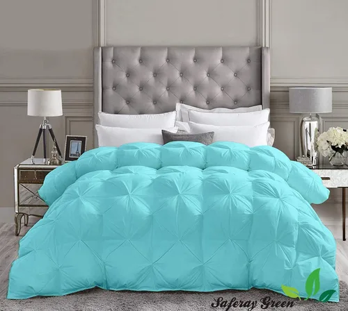 Miniatura 33 de Lujoso y lujoso para todas las estaciones, 100% algodón orgánico, tamaño individual XL, 68 x 92 pulgadas, edredón plisado de 3 piezas con 4 pestañas