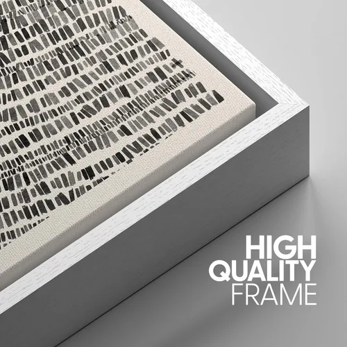 Miniatura 237 de SIGNWIN Lienzo enmarcado para pared, arte con pinceladas de flujo neutro en tonos beige abstractos, ilustraciones, arte moderno, decorativo