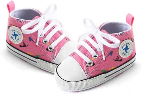 Miniatura 135 de Zapatos deportivos de lona de lona para bebés y niñas, suela antideslizante suave, suela antideslizante