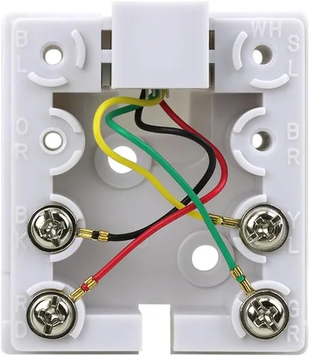 Miniatura 4 de Skywalker Conector de teléfono modular de montaje en superficie (blanco)