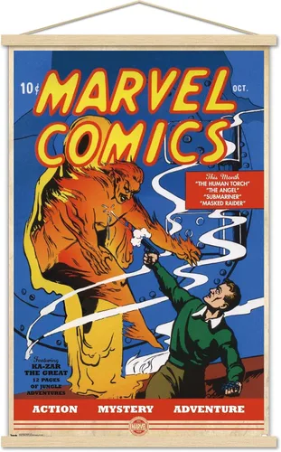 Miniatura 14 de Trends International Marvel Comics - Póster de pared de The Very First Marvel Comics #1, 22.375 x 34 pulgadas, versión premium sin marco