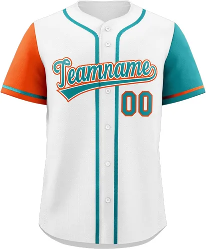 Camisetas de béisbol personalizadas con botones de manga corta, número de nombre cosido personalizado impreso para adultos y jóvenes