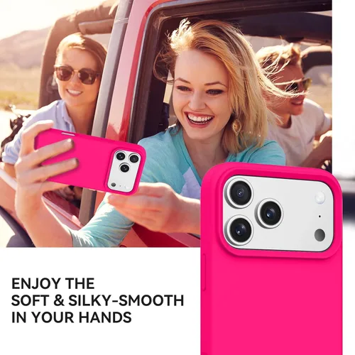 Miniatura 5 de GUAGUA Funda compatible con iPhone 17 Pro Max de 6.9 pulgadas de silicona líquida de gel suave, forro de microfibra delgada con textura, funda