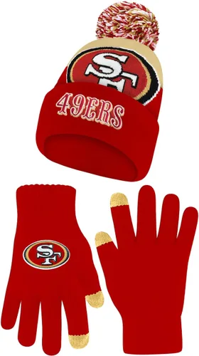 Miniatura 33 de Ultra Game Adults NFL Official Super Soft Winter Beanie Knit Hat With Warm Touch Screen Gloves Color del equipo 2