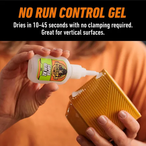 Miniatura 12 de Gorilla Super Glue Gel XL, pegamento transparente, 25 gramos (paquete de 2) - Todo propósito y configuración rápida para proyectos y reparaciones