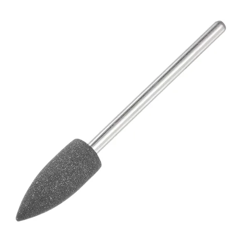 Miniatura 14 de uxcell Piedra montada abrasiva de 80 granos 0.093 in vástago de 1/4 "(6 mm) de diámetro cabezas puntiagudas ruedas de pulido y pulido de piedra