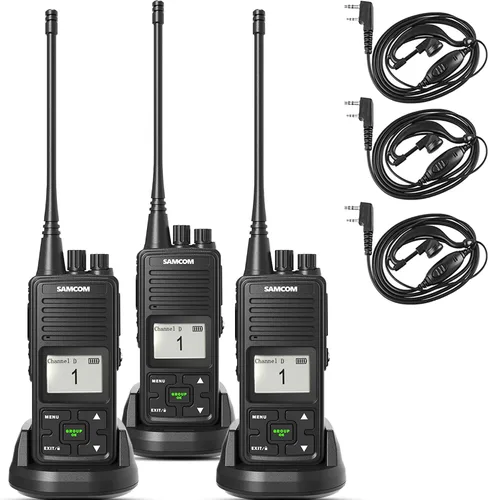 Miniatura 8 de SAMCOM FPCN10A Radios bidireccionales de largo alcance, 3000 mAh recargables de larga espera Walkie Talkies para adultos, radios comerciales