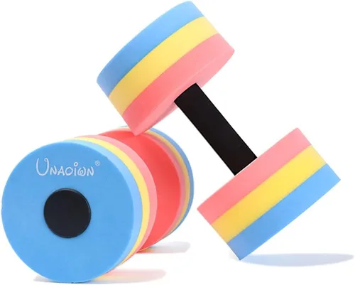 Miniatura 12 de Pesas de agua para ejercicio de piscina, 2 unidades, mancuernas de agua, aeróbicos, pesas de piscina, pesas acuáticas de resistencia ligera