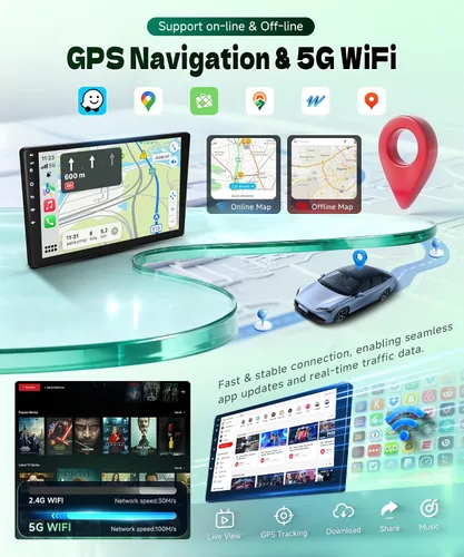 Miniatura 4 de para Honda Civic 2006-2011 Estéreo de coche Android Carplay inalámbrico Soporte para Android Auto inalámbrico con WiFi Navegación GPS Cámara