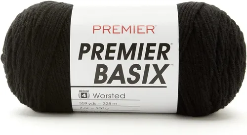 Miniatura 31 de Premier Yarns Basix, hilo de estambre sólido, hecho de acrílico, hilo ideal para ganchillo y tejer, Pecan, 359 yardas 1115-35 Pecan
