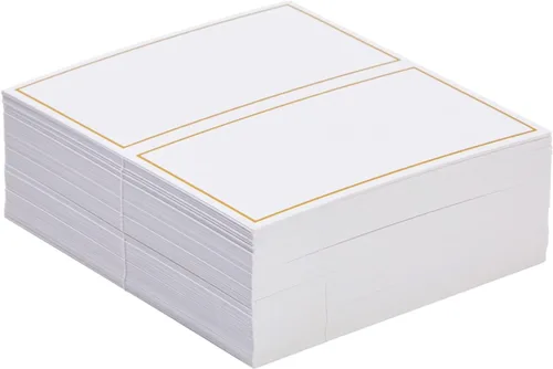 Miniatura 9 de Best Paper Greetings Tarjetas de lugar para mesa – 3.5 x 2 pulgadas plegadas, paquete de 100, blanco y dorado – Tarjetas de nombre de boda para mesa