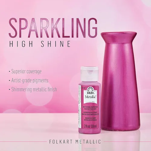 Miniatura 7 de FolkArt Best of Pinks - Juego de pintura acrílica para manualidades con 5 fórmulas de pintura rosa de primera calidad, 96424 Lo mejor de Pinks